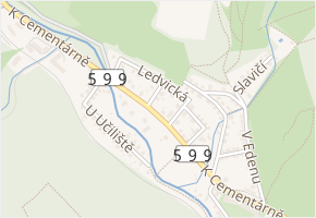 Častonická v obci Praha 5 - mapa ulice