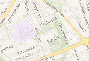 Čechtická v obci Praha - mapa ulice