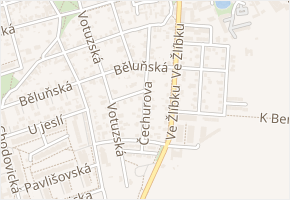 Čechurova v obci Praha - mapa ulice