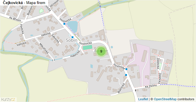 Čejkovická - mapa firem