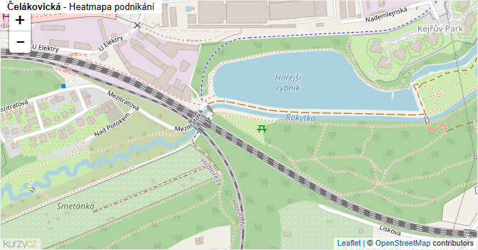 Čelákovická - mapa podnikání