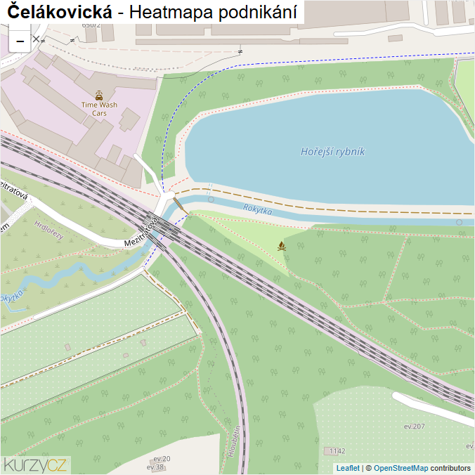 Mapa Čelákovická - Firmy v ulici.