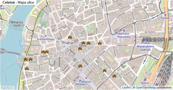 Celetná - mapa ulice