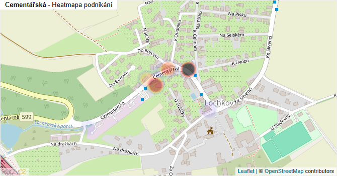 Cementářská - mapa podnikání