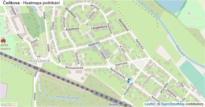 Čeňkova - mapa podnikání