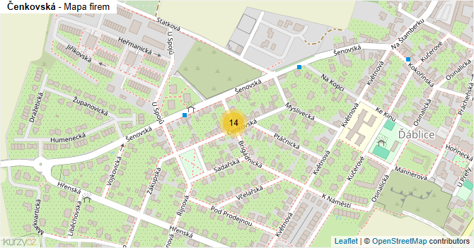 Čenkovská - mapa firem