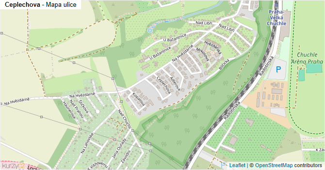 Ceplechova - mapa ulice
