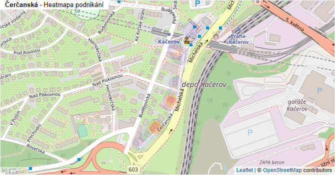 Čerčanská - mapa podnikání