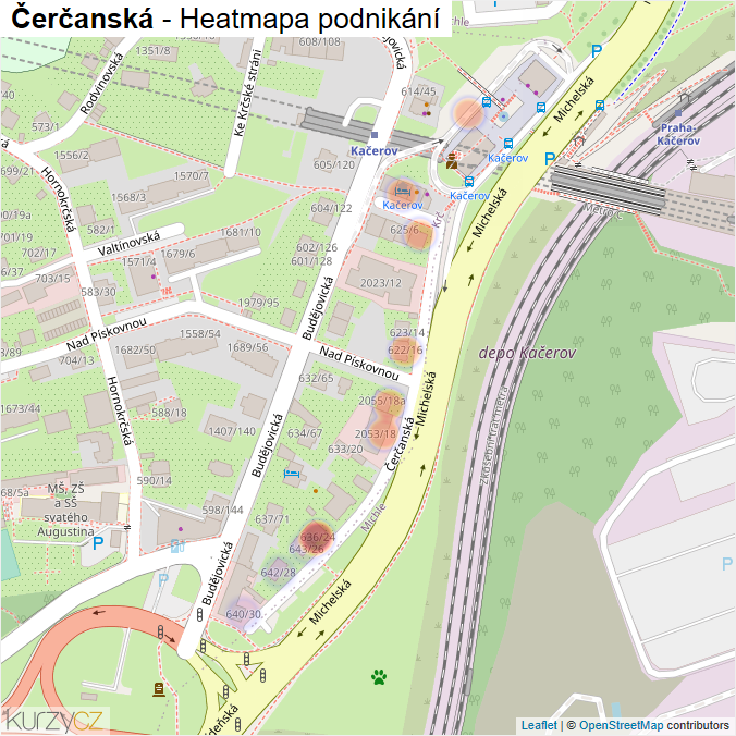Mapa Čerčanská - Firmy v ulici.