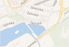 Černičná v obci  - mapa ulice