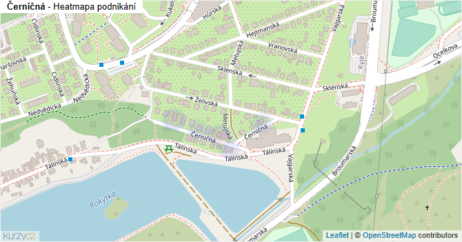 Černičná - mapa podnikání