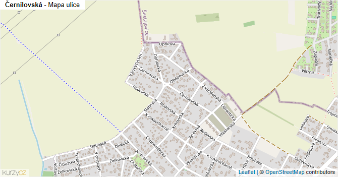 Černilovská - mapa ulice
