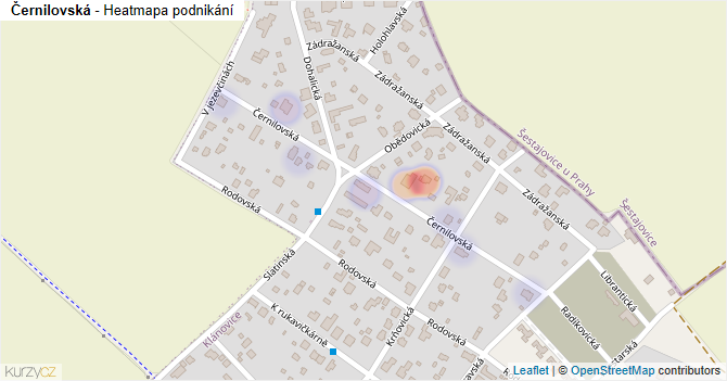 Černilovská - mapa podnikání
