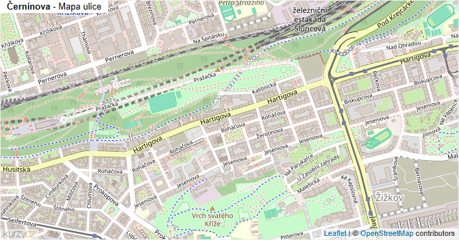 Černínova - mapa ulice