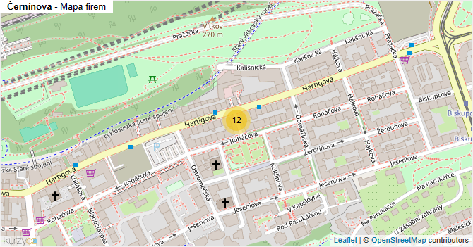 Černínova - mapa firem