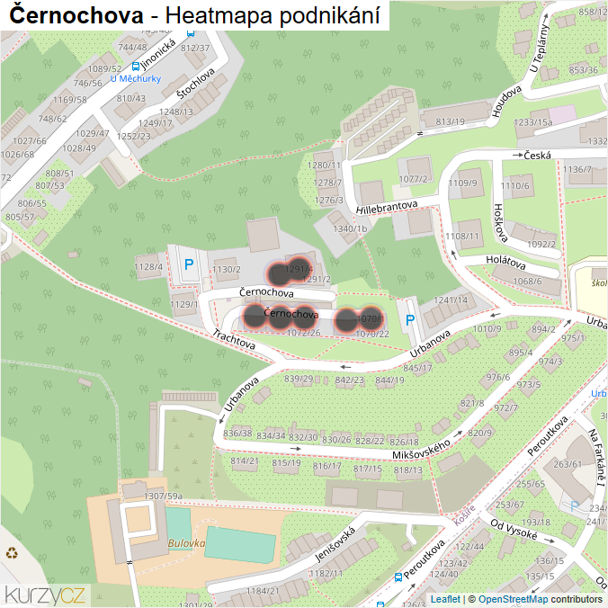 Mapa Černochova - Firmy v ulici.