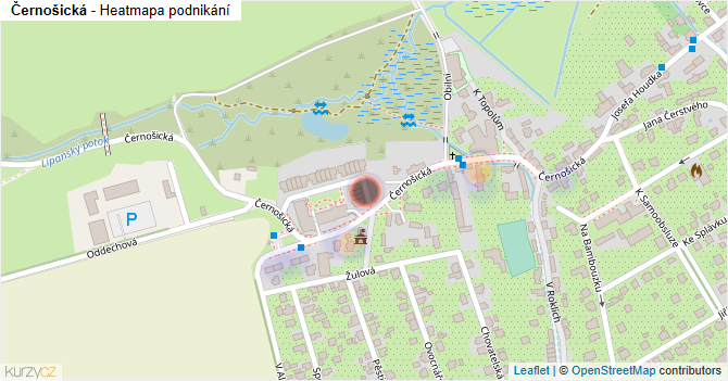 Černošická - mapa podnikání