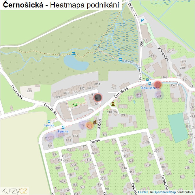 Mapa Černošická - Firmy v ulici.