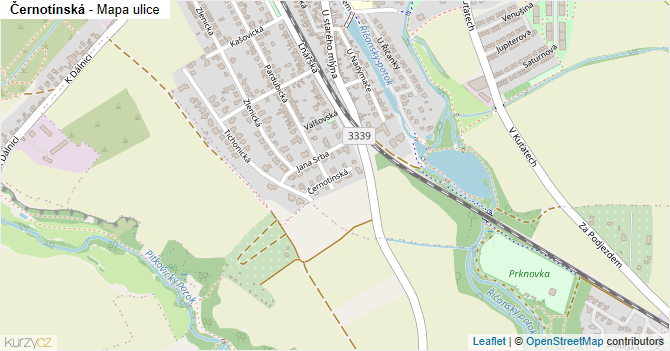 Černotínská - mapa ulice