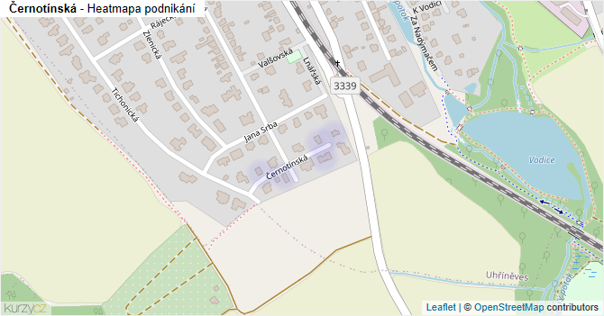 Černotínská - mapa podnikání