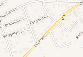 Černovická v obci Praha - mapa ulice