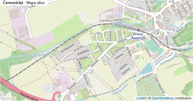 Černovická - mapa ulice