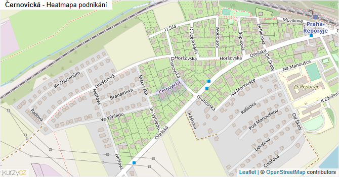 Černovická - mapa podnikání