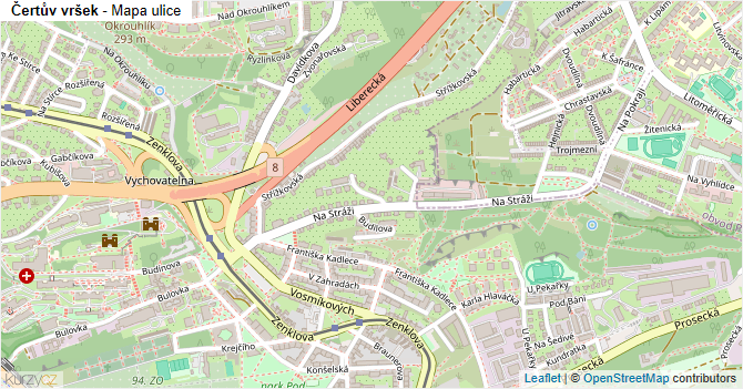 Čertův vršek - mapa ulice