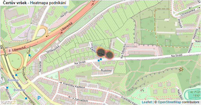 Čertův vršek - mapa podnikání