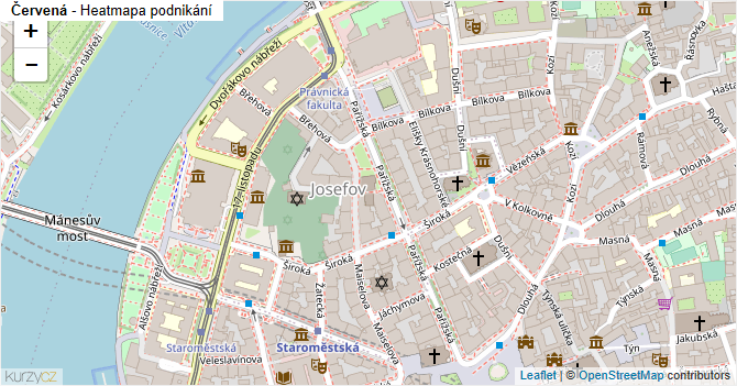 Červená - mapa podnikání