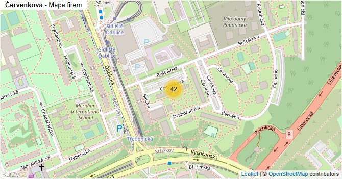 Červenkova - mapa firem