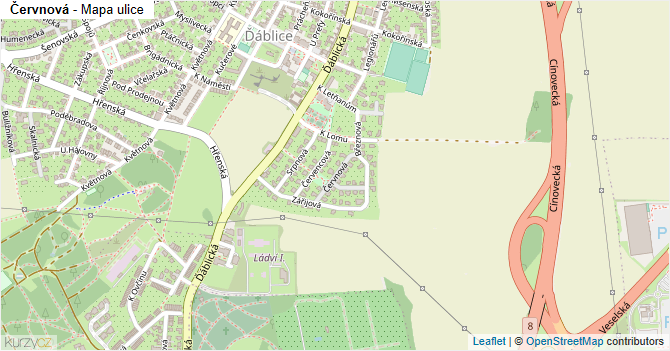 Červnová - mapa ulice