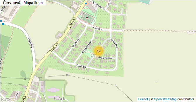 Červnová - mapa firem