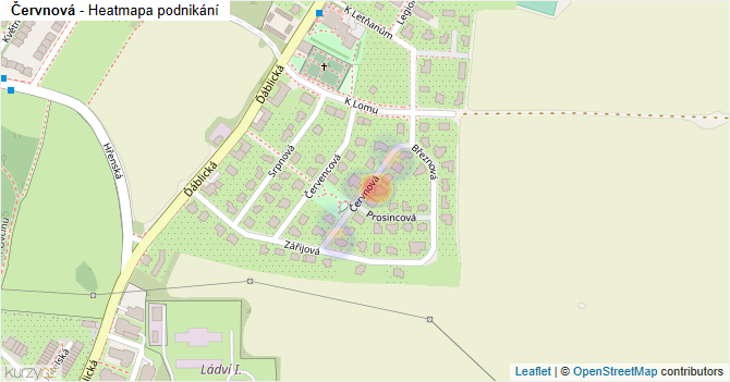 Červnová - mapa podnikání