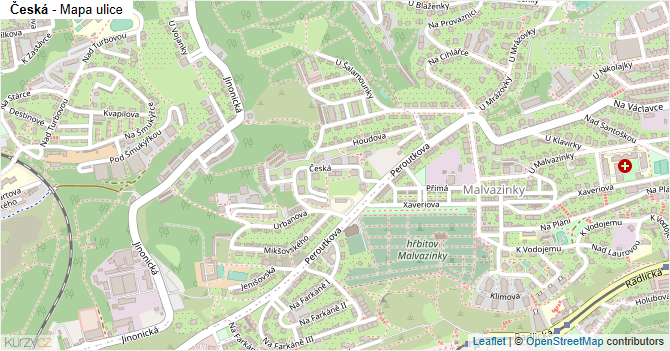 Česká - mapa ulice