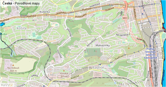 Česká - záplavové mapy stoleté vody