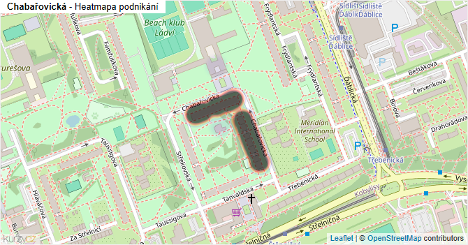 Chabařovická - mapa podnikání