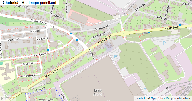 Chabská - mapa podnikání