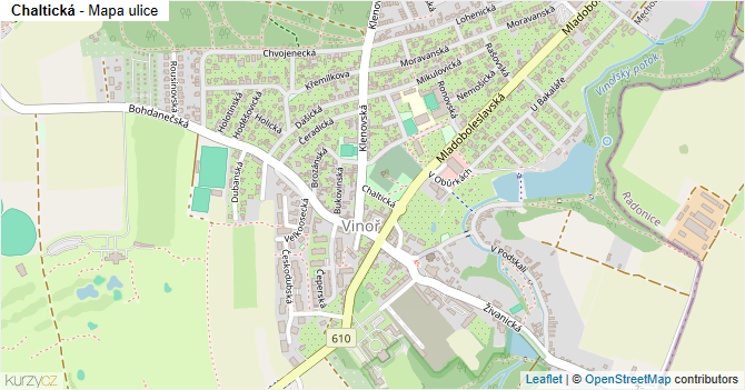 Chaltická - mapa ulice