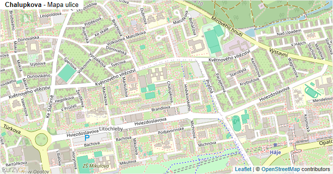 Chalupkova - mapa ulice