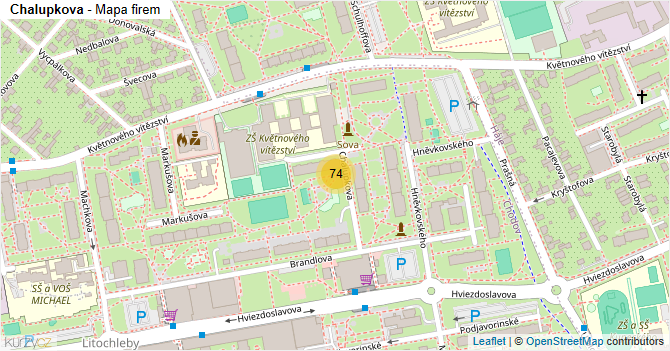 Chalupkova - mapa firem