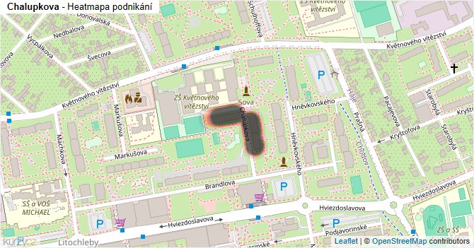 Chalupkova - mapa podnikání