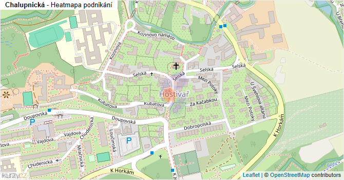 Chalupnická - mapa podnikání
