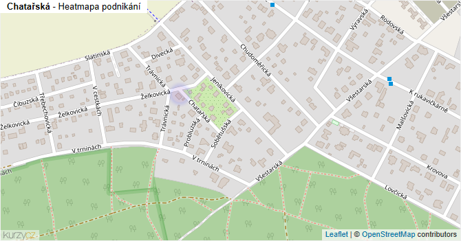 Chatařská - mapa podnikání