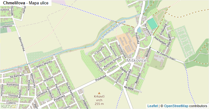 Chmelířova - mapa ulice