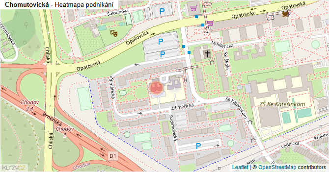 Chomutovická - mapa podnikání