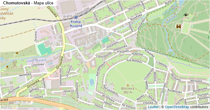 Chomutovská - mapa ulice