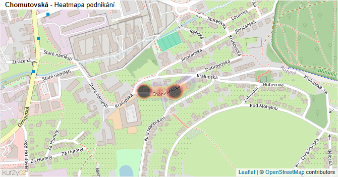 Chomutovská - mapa podnikání
