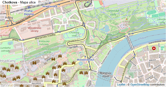 Chotkova - mapa ulice