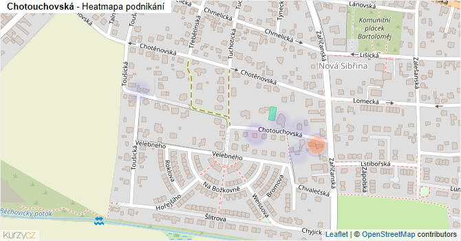 Chotouchovská - mapa podnikání